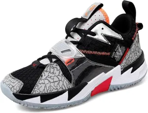 Men's Breathable Mesh Basketball Shoes Lightweight Anti Slip Sports Shoes Shock-Absorbing Running Boots