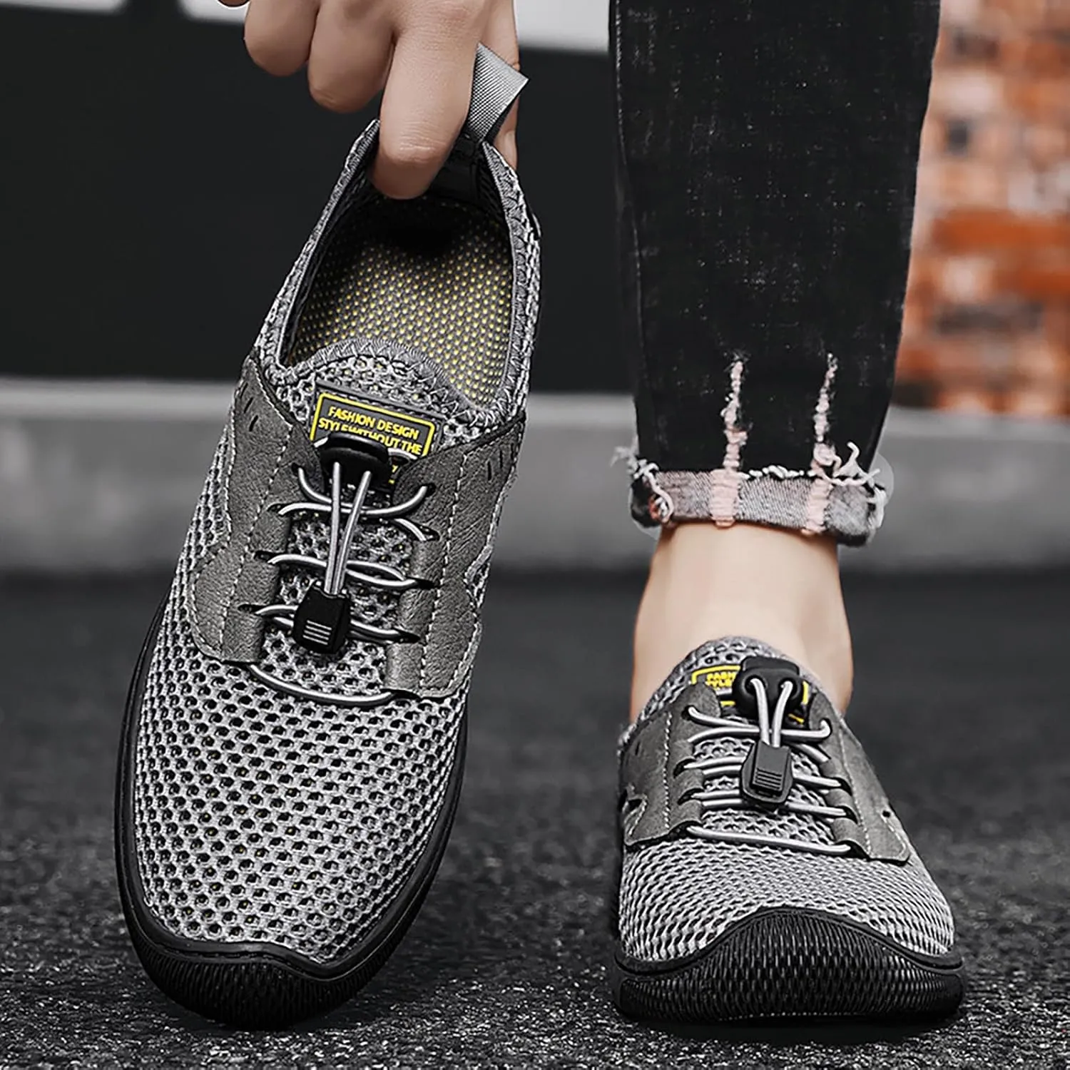 Men's Casual Mesh Sneaker Anti Slip Hiking Lightweight Breathable New Sports Shoes for Summer Outdoor