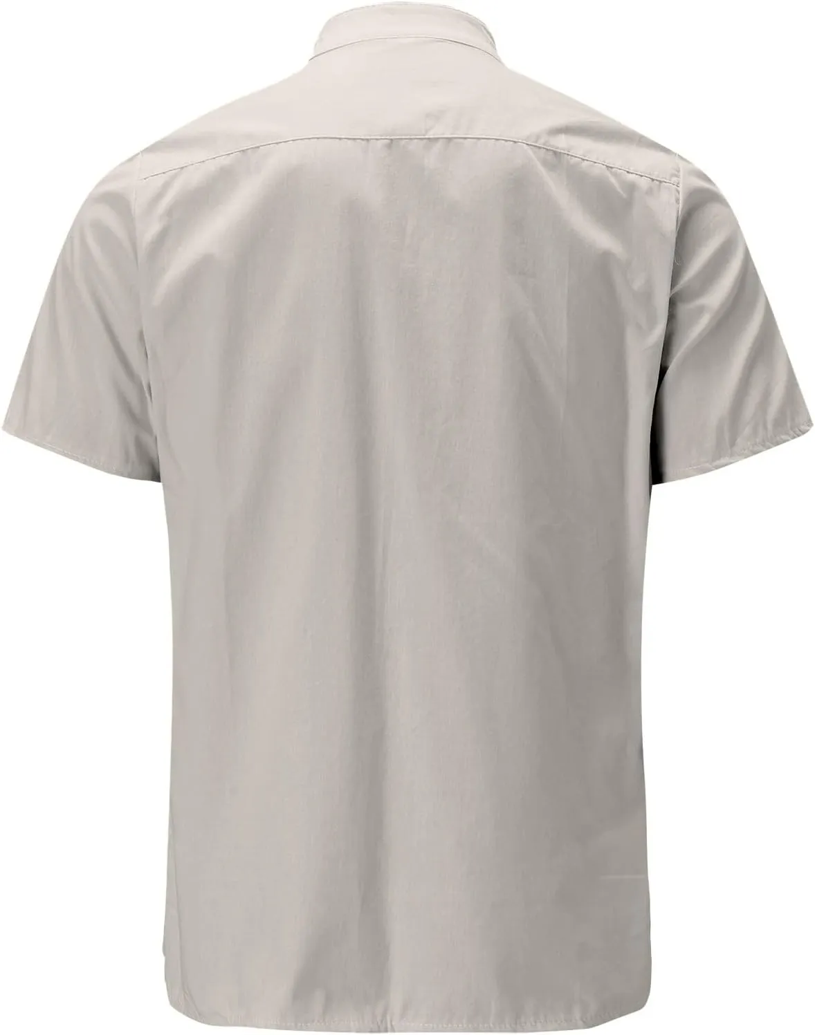 Men's Cotton Linen T-Shirts Casual Short Sleeve V Neck Button Henley Shirts Lightweight Quick Dry Beach Hippie Shirts