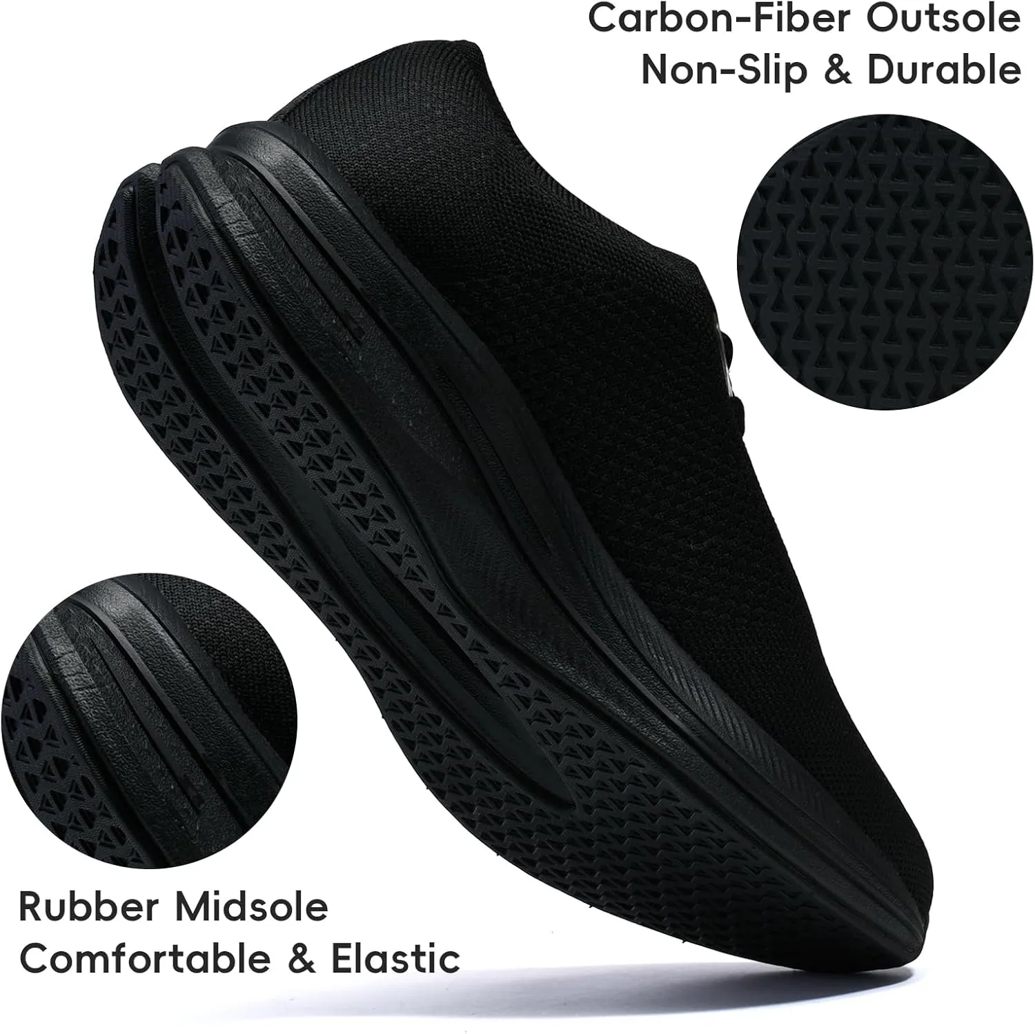 Mens Non Slip Walking Sneakers Breathable Athletic Running Shoes Gym Tennis Shoes for Men