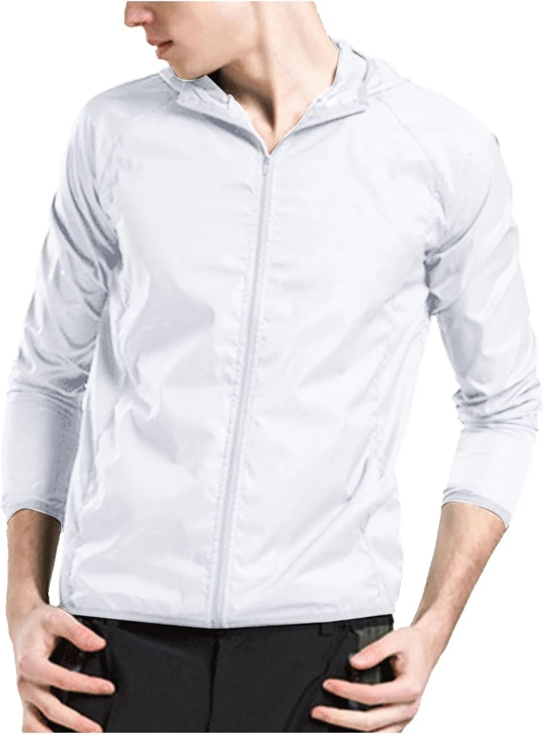 Men's Outdoor Ice Silk Yarn Sunscreen Clothing Men's Tshirts Heavyweight Cotton Crewneck Tee Tall Sizes Short