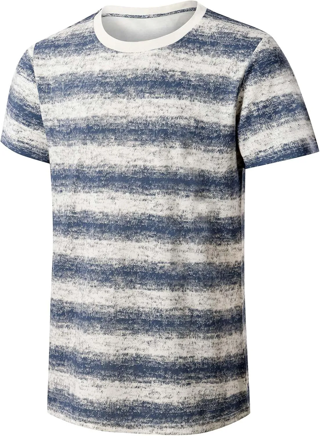 Mens T-Shirts Crewneck Stripe Short Sleeve Hip Hop T Shirts Hipster Fashion Tees Tops