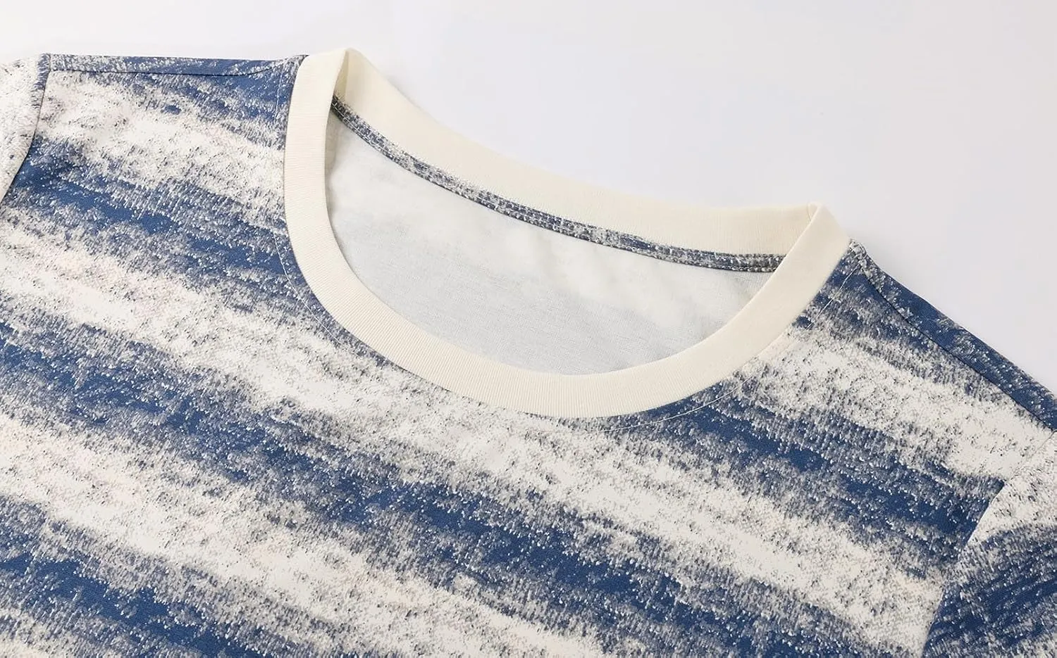 Mens T-Shirts Crewneck Stripe Short Sleeve Hip Hop T Shirts Hipster Fashion Tees Tops