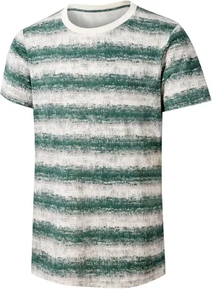 Mens T-Shirts Crewneck Stripe Short Sleeve Hip Hop T Shirts Hipster Fashion Tees Tops