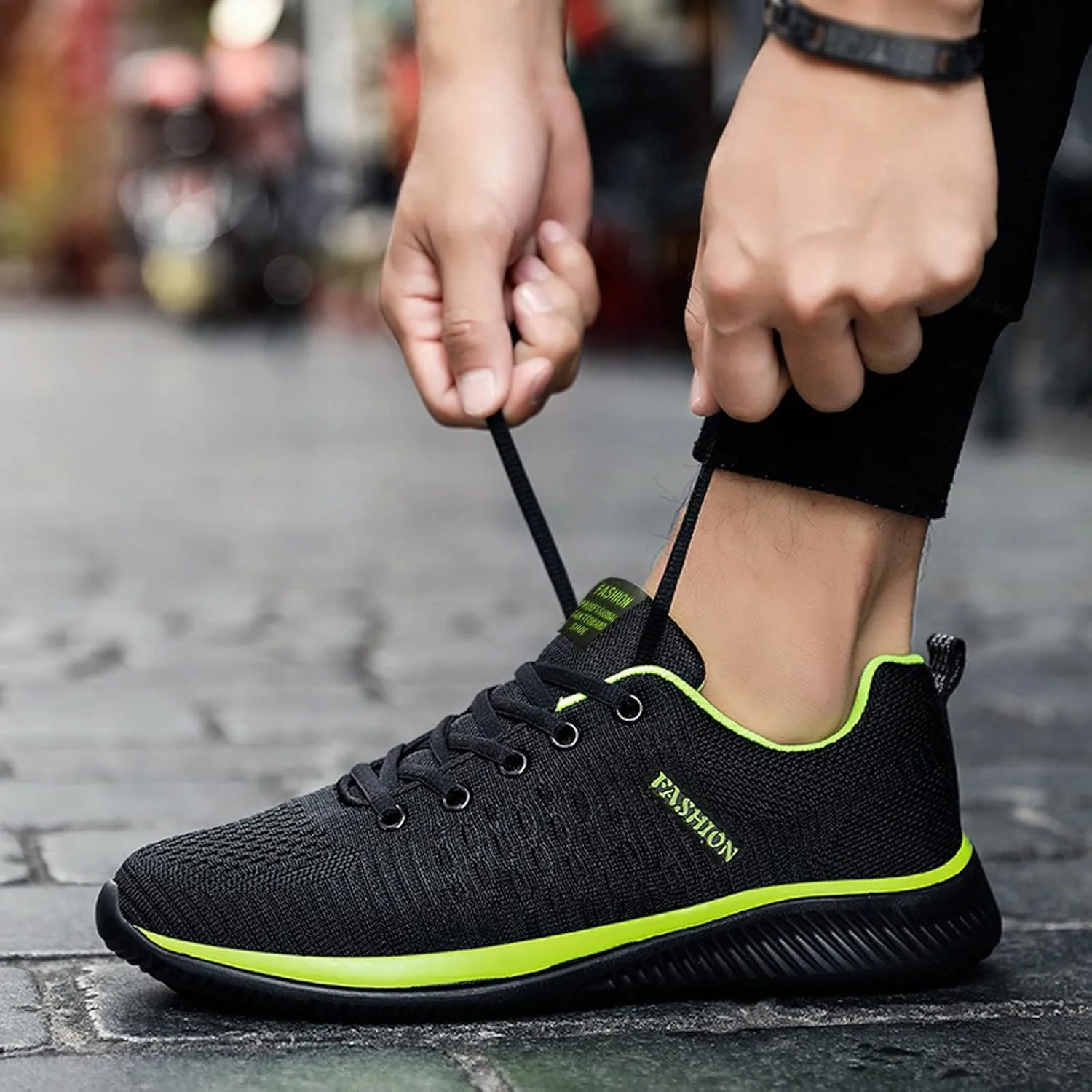 Men's Walking & Running Shoes Comfortable Lightweight Breathable Casual Sneakers Lace Up Slip On Cushion Sneaker