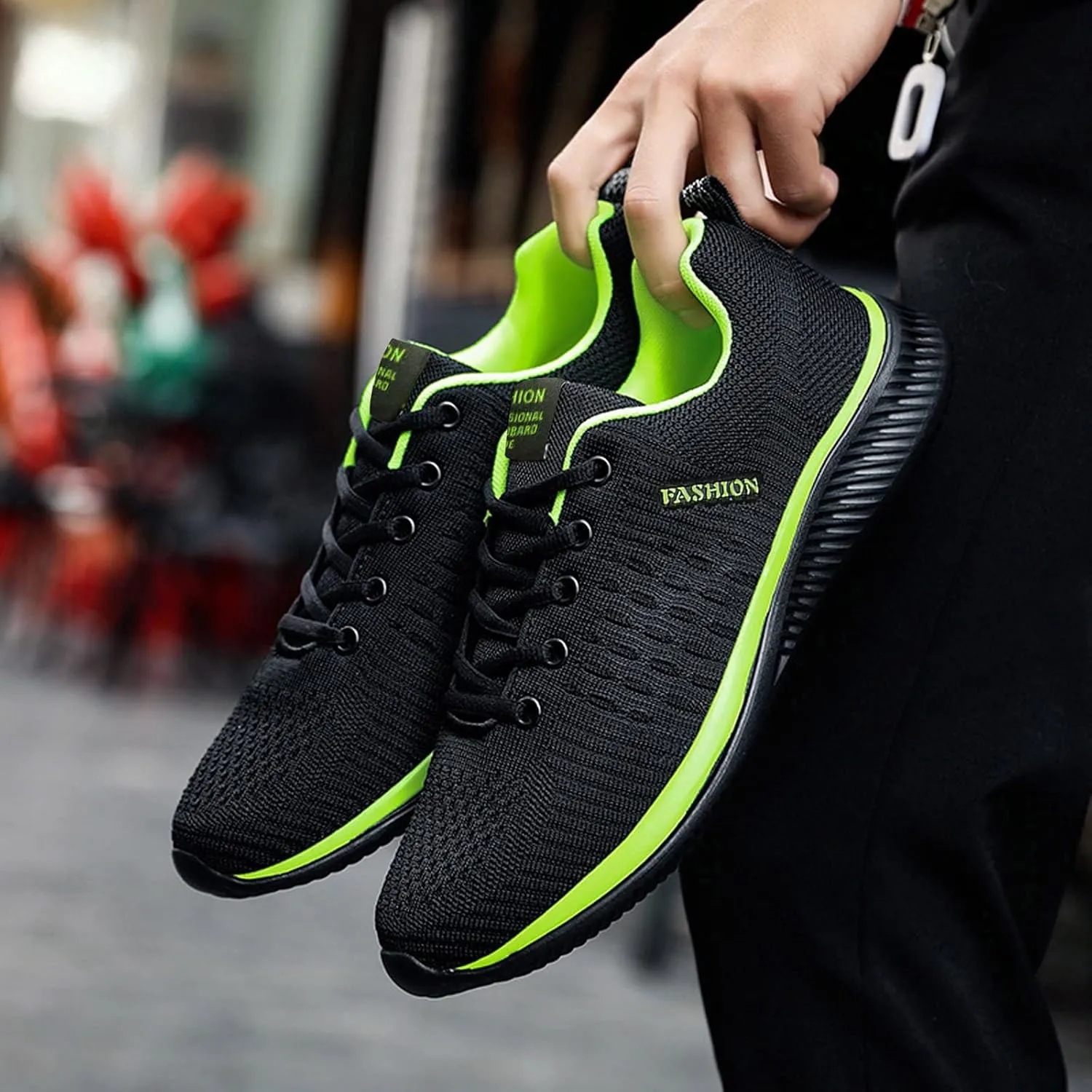 Men's Walking & Running Shoes Comfortable Lightweight Breathable Casual Sneakers Lace Up Slip On Cushion Sneaker