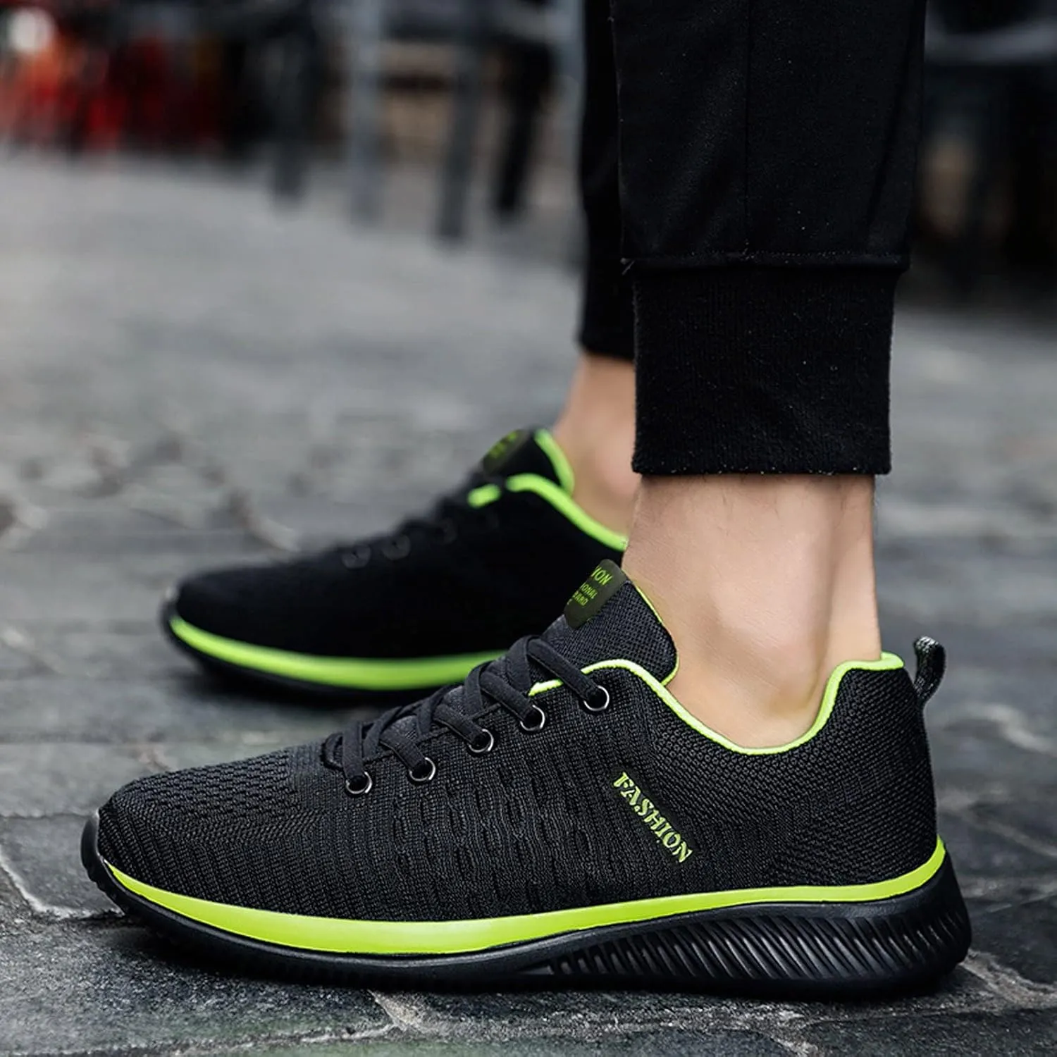 Men's Walking & Running Shoes Comfortable Lightweight Breathable Casual Sneakers Lace Up Slip On Cushion Sneaker