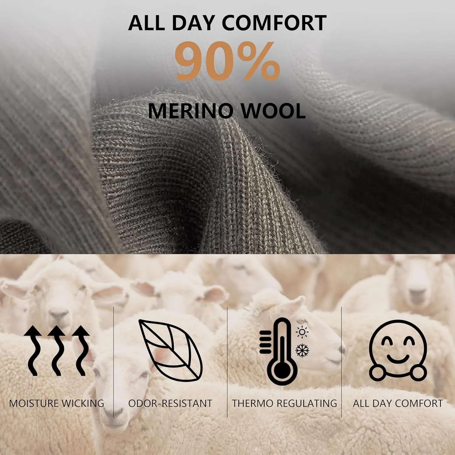 Men's Women's 90% Merino Wool Ankle Athletic Business Casual Running Arch Support Everyday Thin Wool Socks