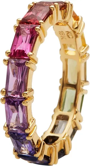 Multi Colorful Zircon Women'S Ring Simple Fashion Jewelry Stackable Daily Jewelry Accessories