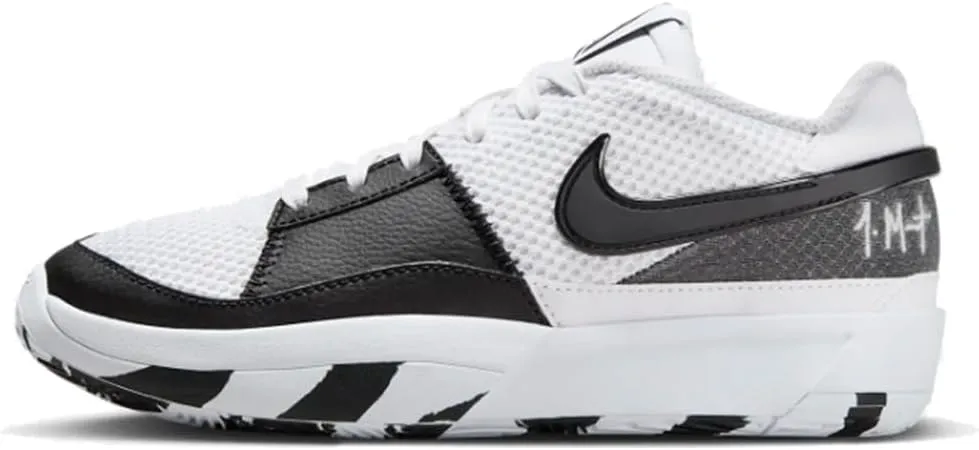 Nike Ja 1 Big Kids' Basketball Shoes (DX2294-102, White/Black-White) Size 6.5