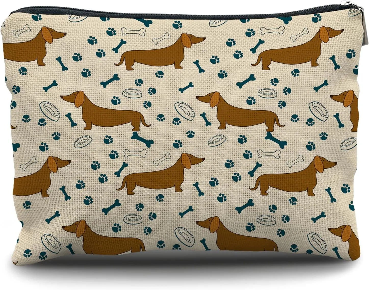 Nogrit Dachshund Gifts for Women Makeup Bag, Dachshund Gifts Cosmetic Bags for Women, Dachshund Gifts for Dachshund Lovers Small Makeup Bag, Dachshund Mom Gifts Small Cosmetic Bag for Purse