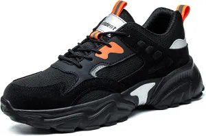 Nutropa Steel Toe Boots for Men, Lightweight Safety Work Shoes, Comfortable Breathable Composite Toe Boots Slip-Resistant Indestructible Shoes