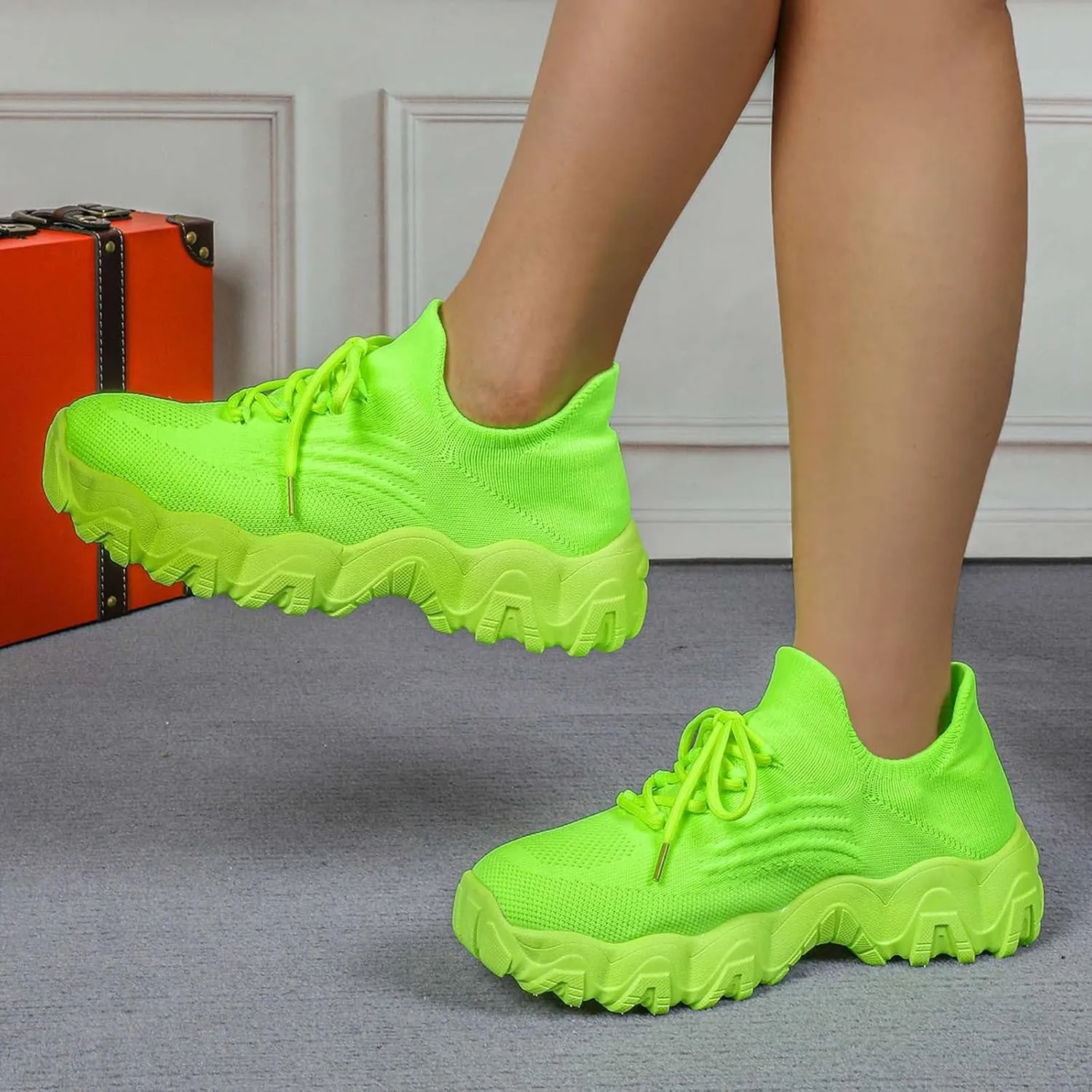 Orthopedic Shoes for Women, Comfort Wear Orthowear Sneakers Breathable Mesh Casual Footwear Walking Running Sneakers with Arch Support Soft Comfy Cushion