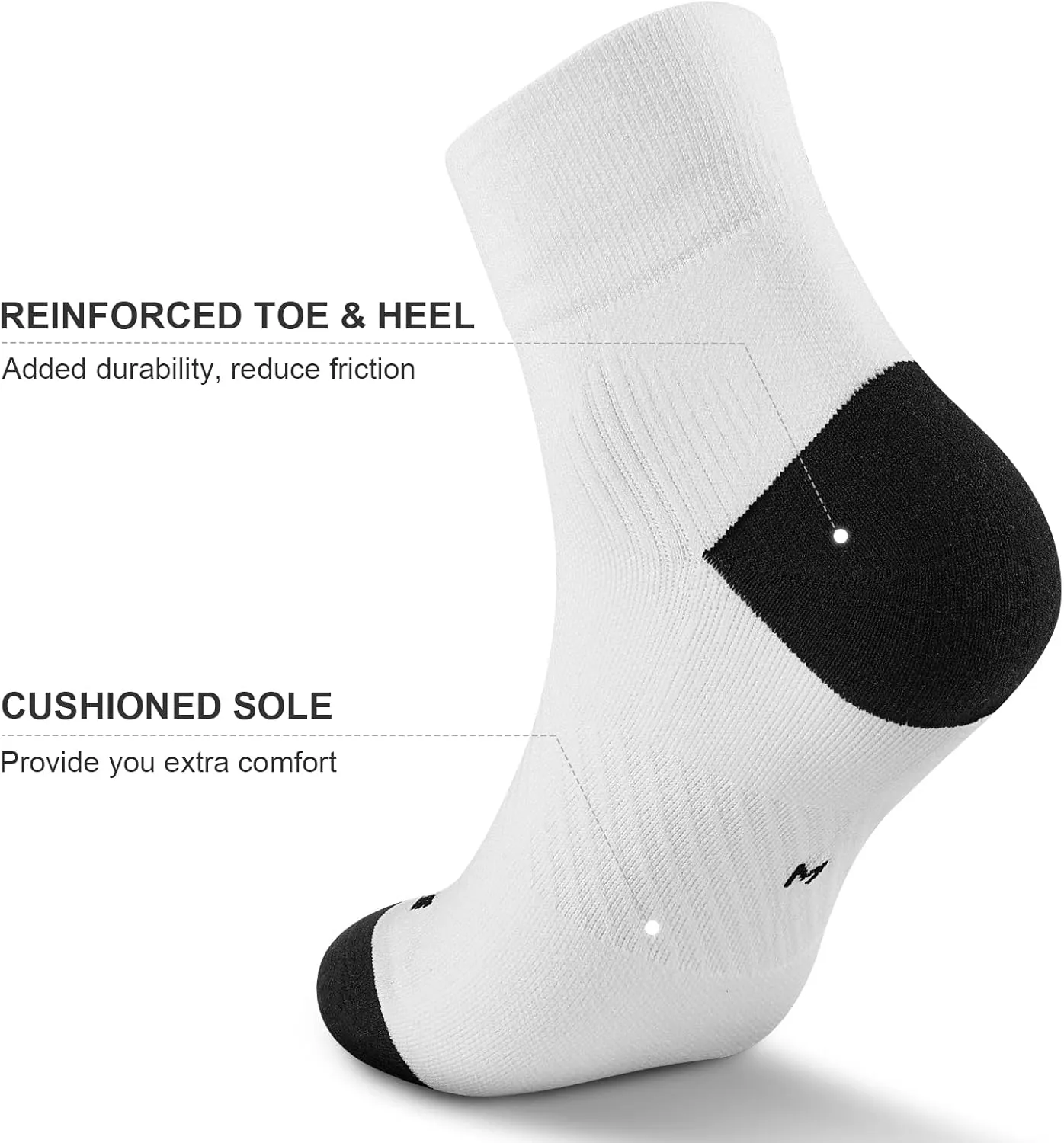 PAPLUS Ankle Compression Socks for Women 6 Pairs, Running Athletic Socks with Arch SupportPlantar Fasciitis Socks