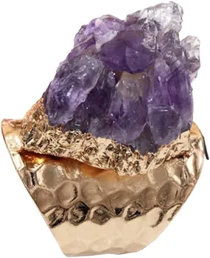 PartyKindom Custom Women's Ring Birthstone Gemstone Amethyst Jewelry Ring Fashion Jewelry