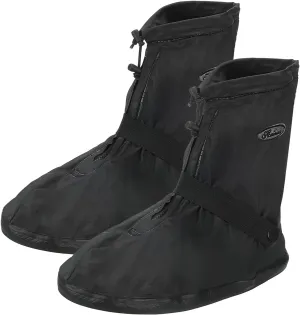 PATIKIL XXXL Waterproof Rain Boot Shoe Cover, 1 Pair PVC Reusable Non-Slip Rain Snow Galoshes Protector with Zipper for Men Women Rainy Outdoor, Black