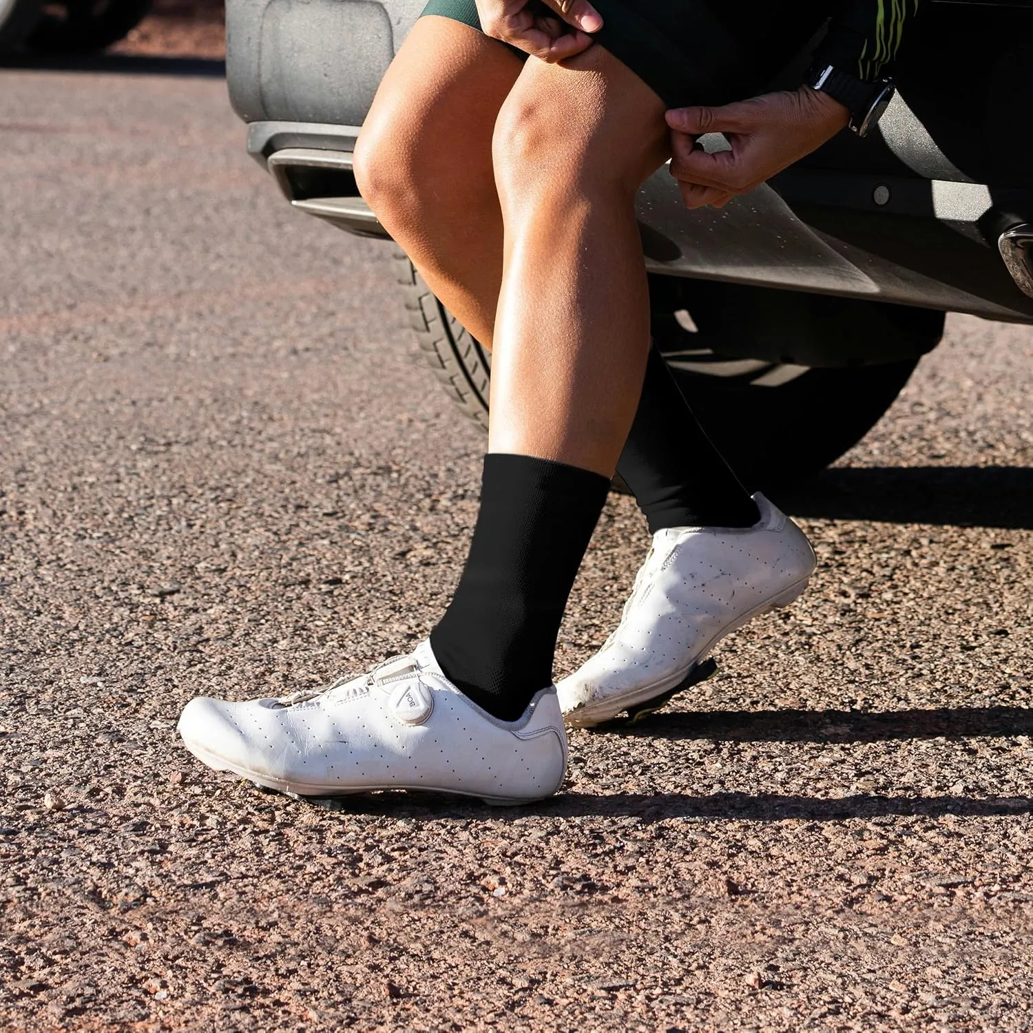 Performance Cycling Socks  Compression, Moisture-Wicking Crew Bike Socks