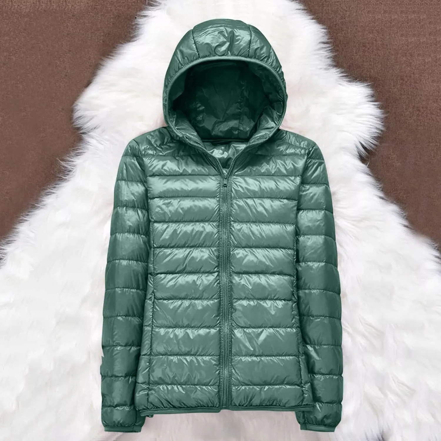 Puffer Jacket Womens Packable Winter Coats Light Winter Jackets Warm Down Jacket Quilted Jackets with Pockets