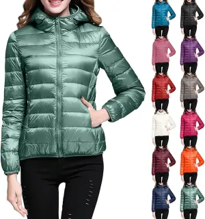 Puffer Jacket Womens Packable Winter Coats Light Winter Jackets Warm Down Jacket Quilted Jackets with Pockets