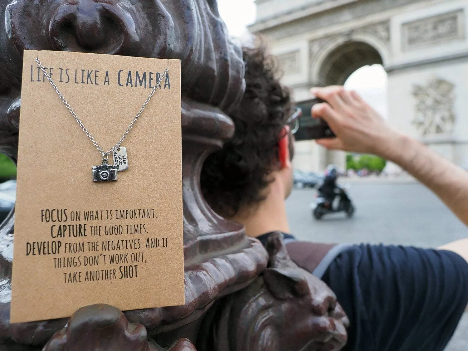 quan jewelry Cute Vintage Camera Miniature Jewelry for Women, Photography Gifts