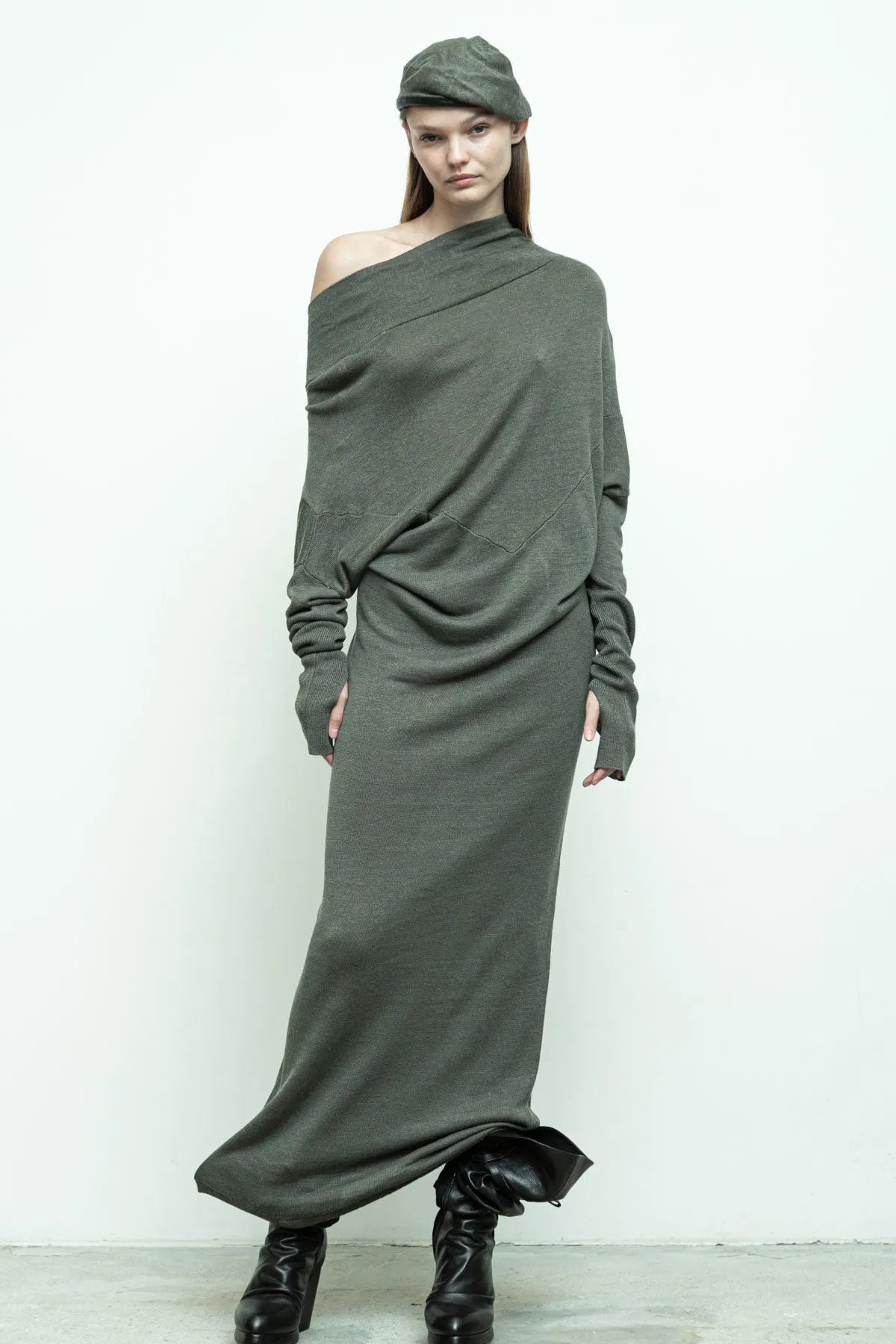 Reversible Sweater Dress Linen