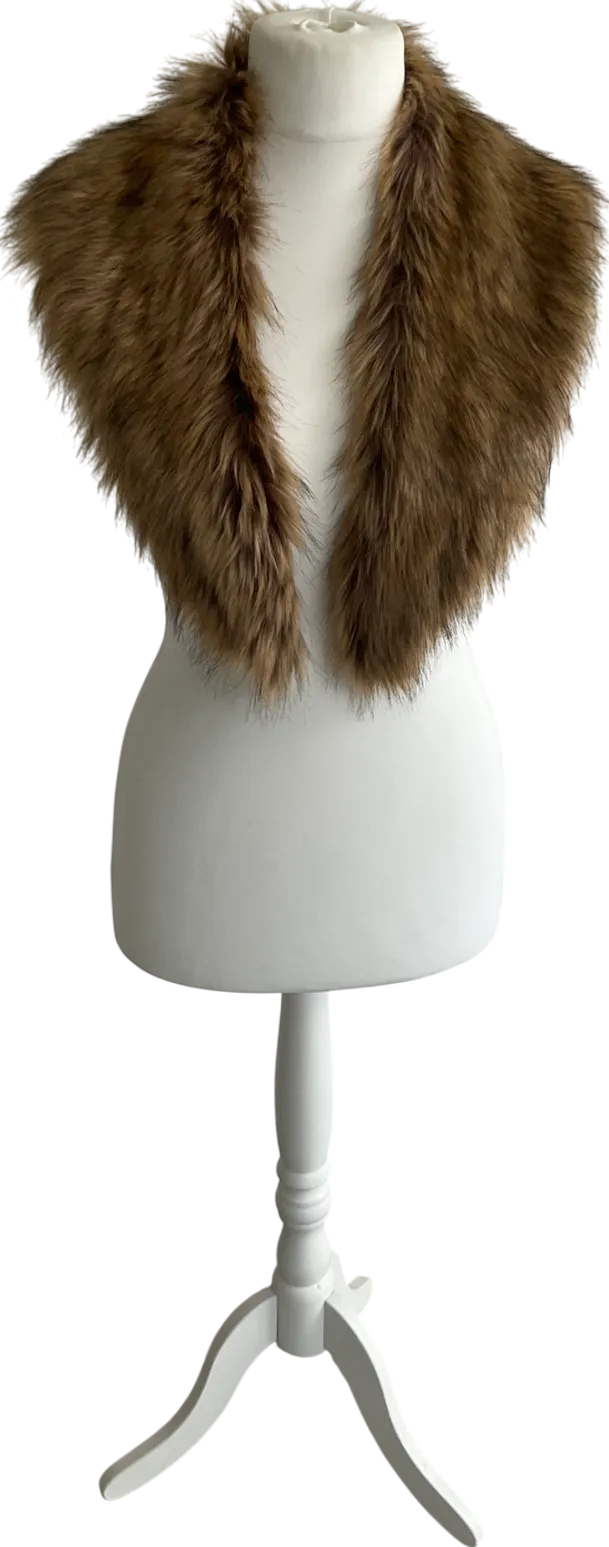 River Island Brown Faux Fur Scarf One Size