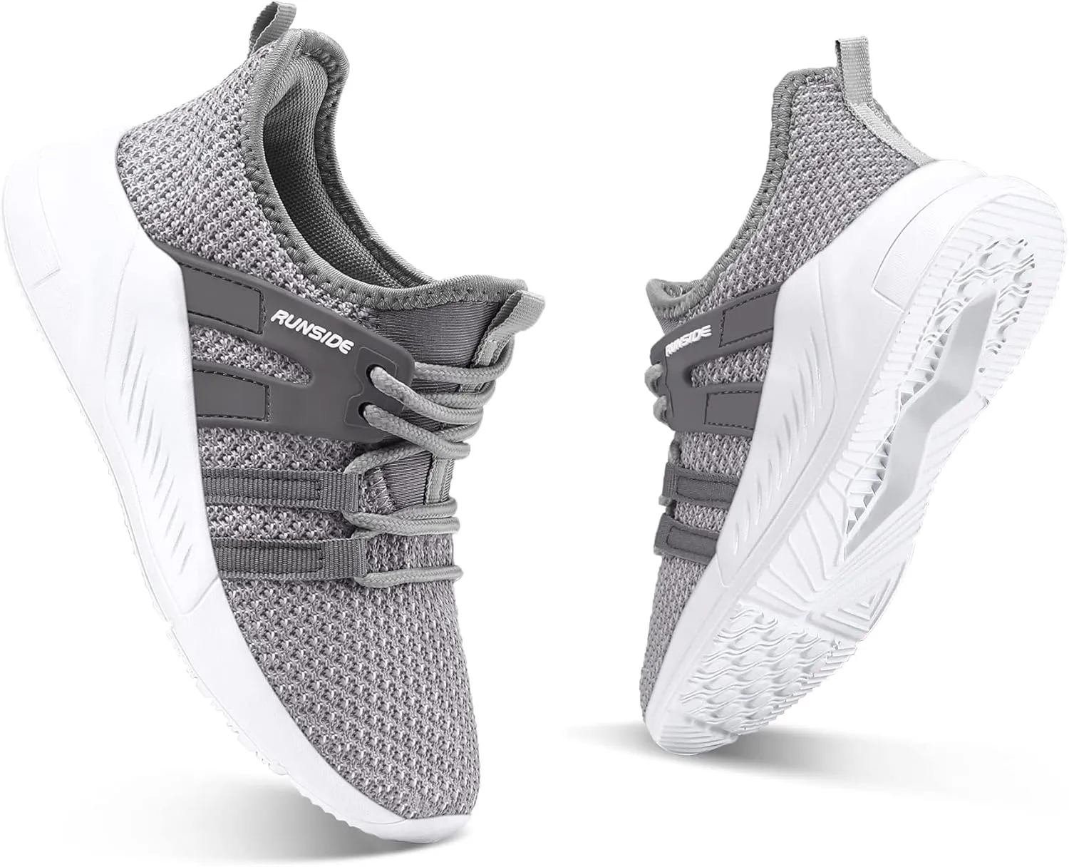 RUNSIDE Boys Girls Tennis Shoes Kids Lightweight Breathable Sneakers Lace-up Running Athletic Shoes for Toddler/Little Kid/Big Kid