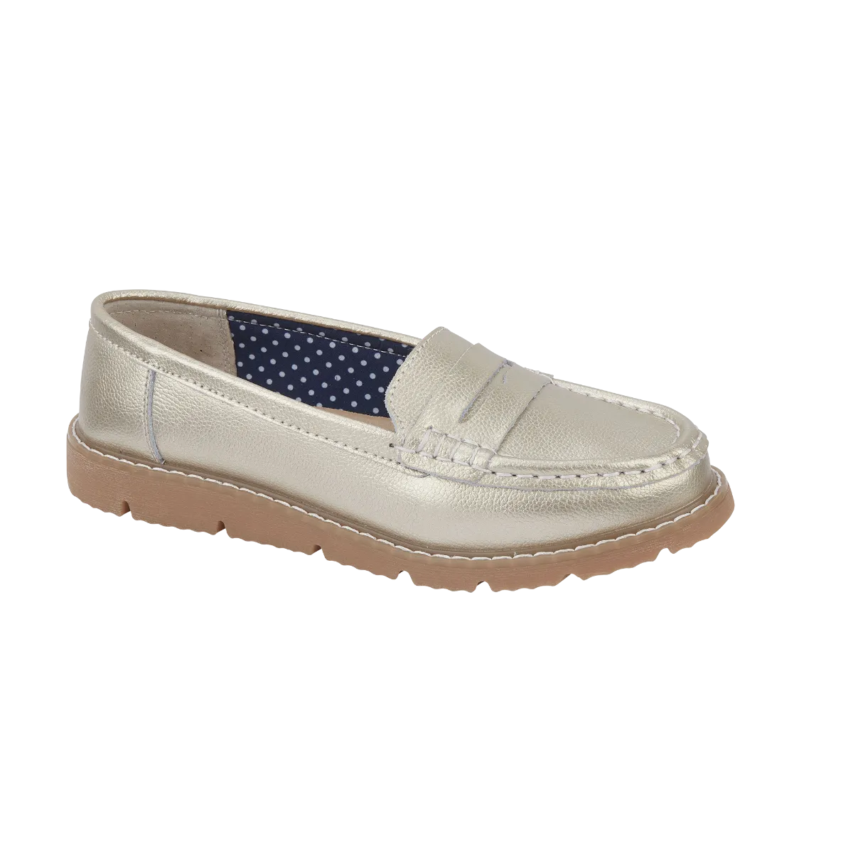Shore Leather Loafer in Gold