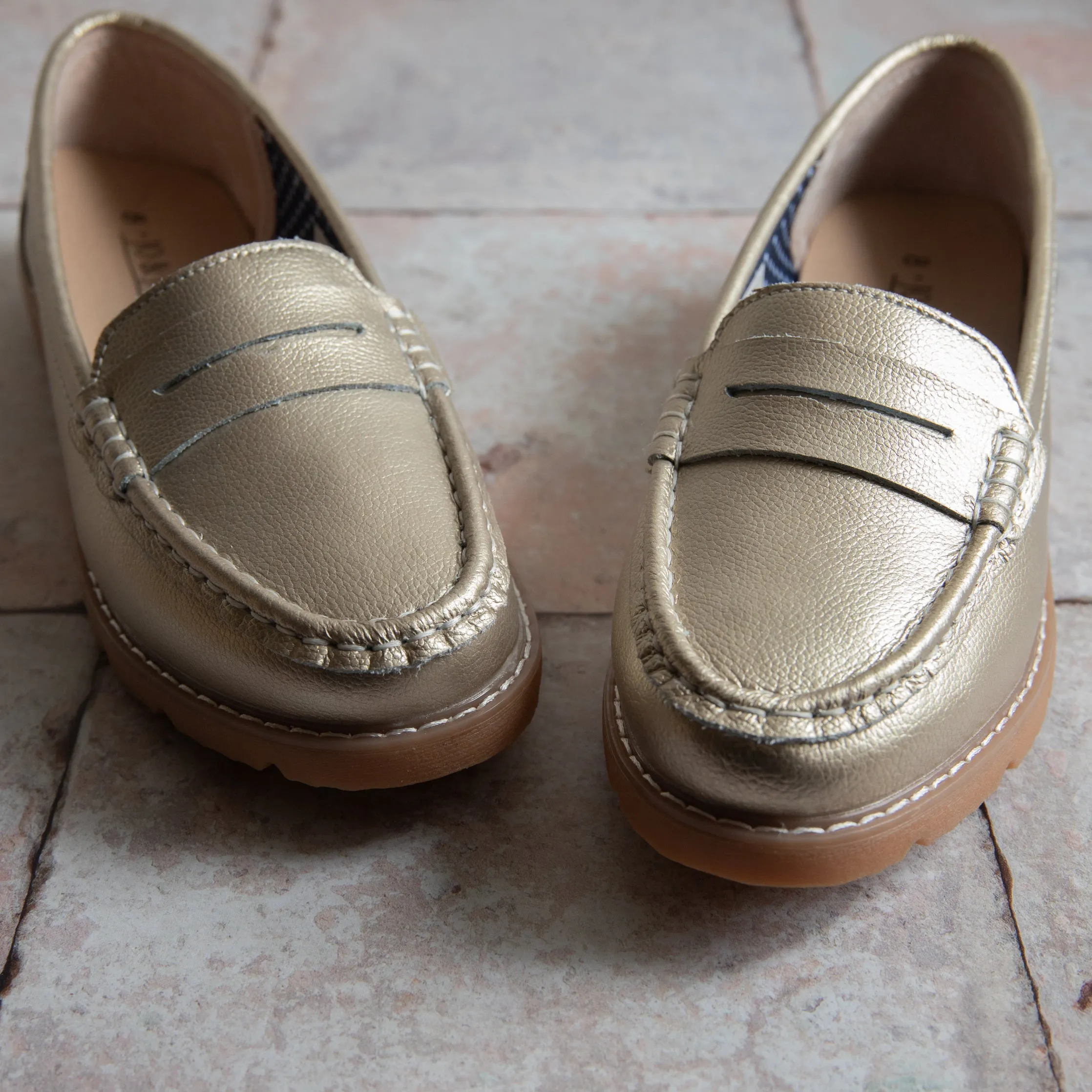 Shore Leather Loafer in Gold