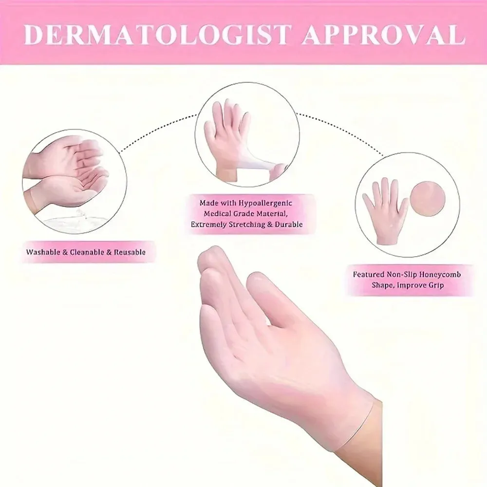 Silicone Moisturizing Gloves - Hydrating & Exfoliating Hand Care