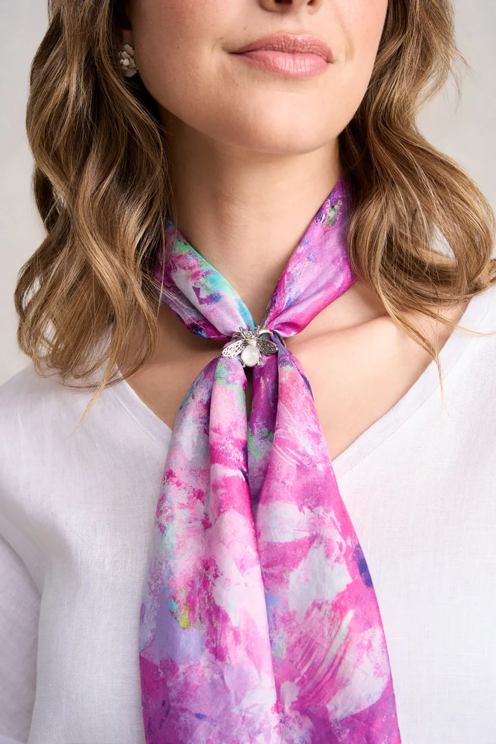 Silver Bee Scarf Ring