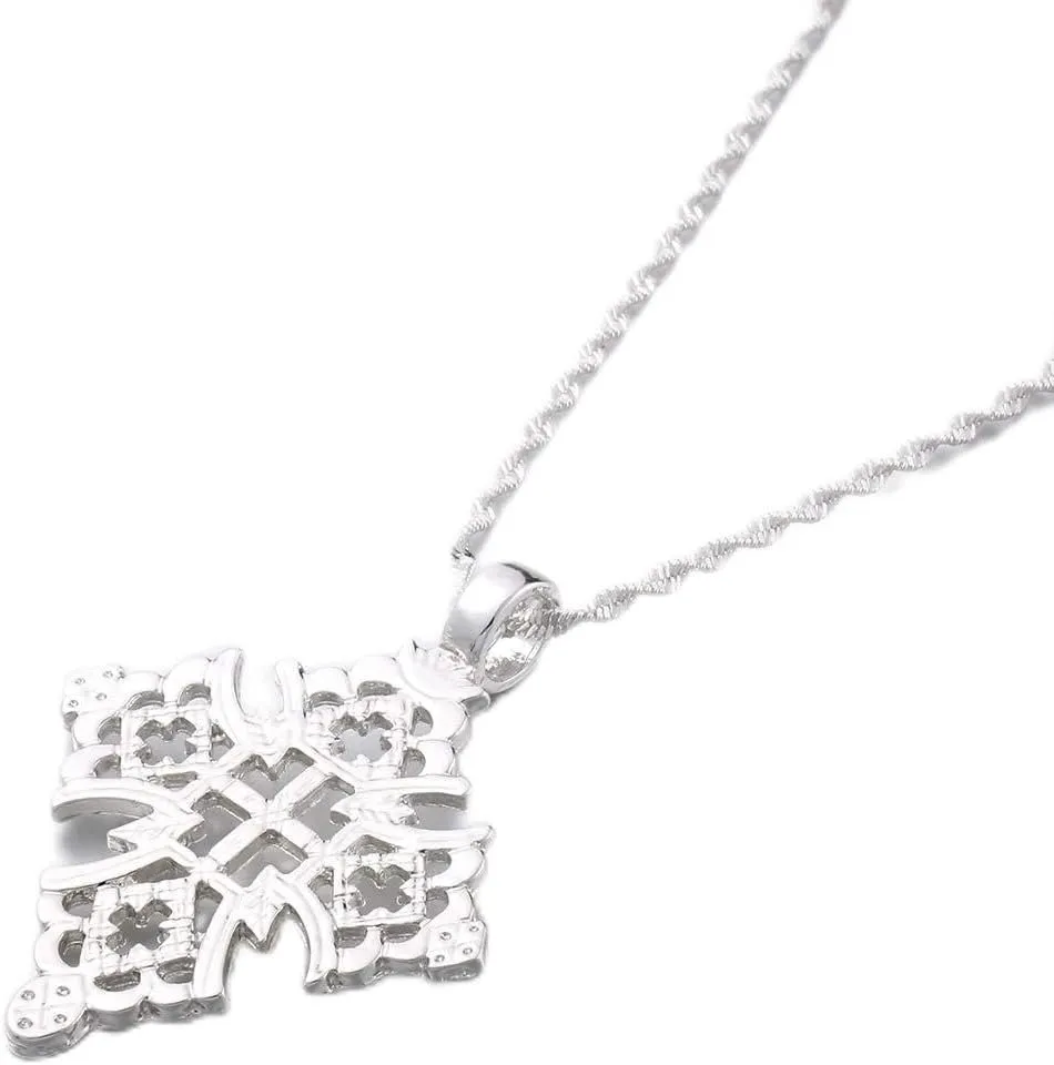 Silver Ethiopia Jewelry Cross Pendant Gold Filled Jewelry Coptic Cross Pendant