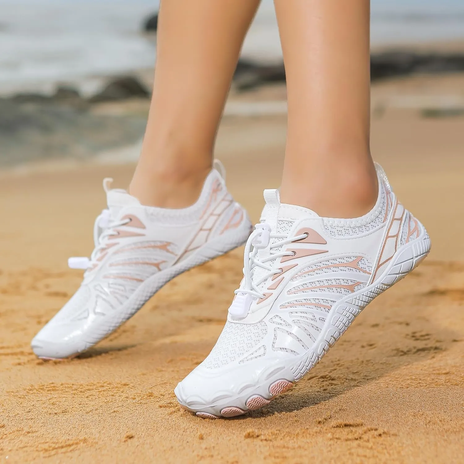 Smoneyful Hiking Footwear Barefoot Womens Shoes, Healthy & Non Slip, Outdoor Lightweight & Breathable Grounded Hike Shoe