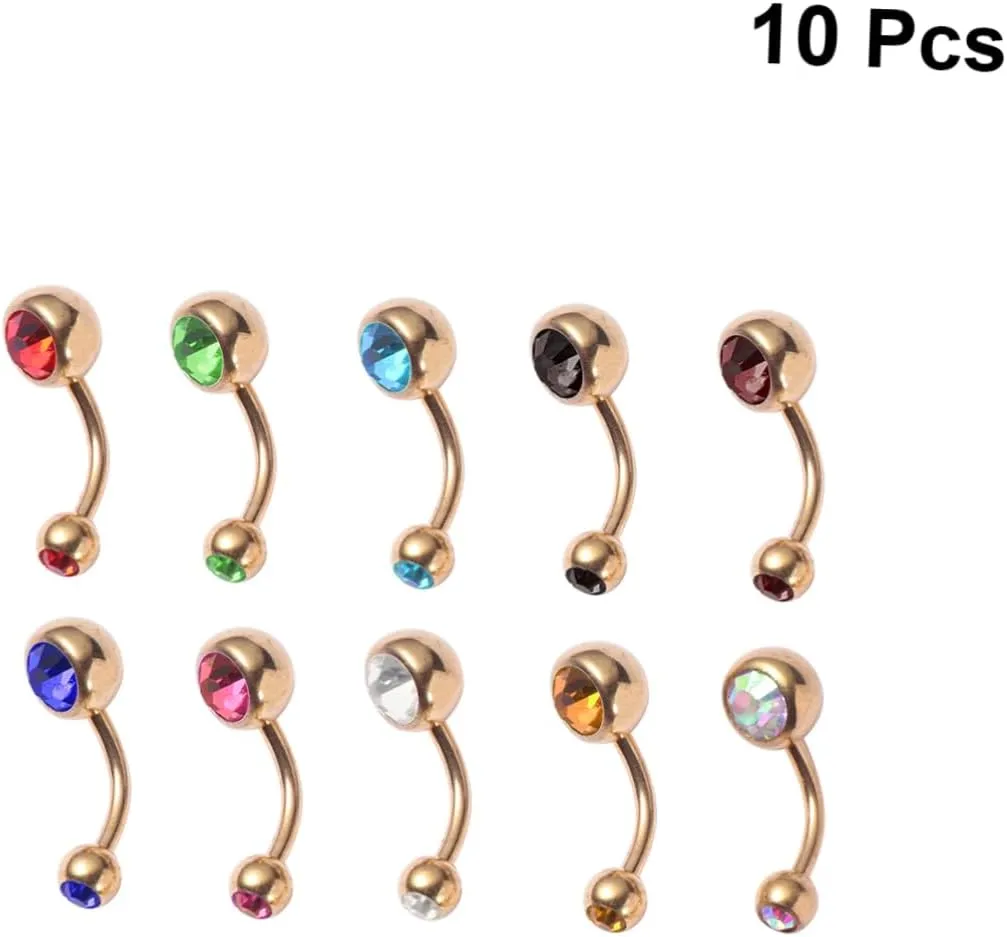 SOIMISS 10pcs Piercing Jewelry Navel Jewelry Belly Ring Belly Button Ring