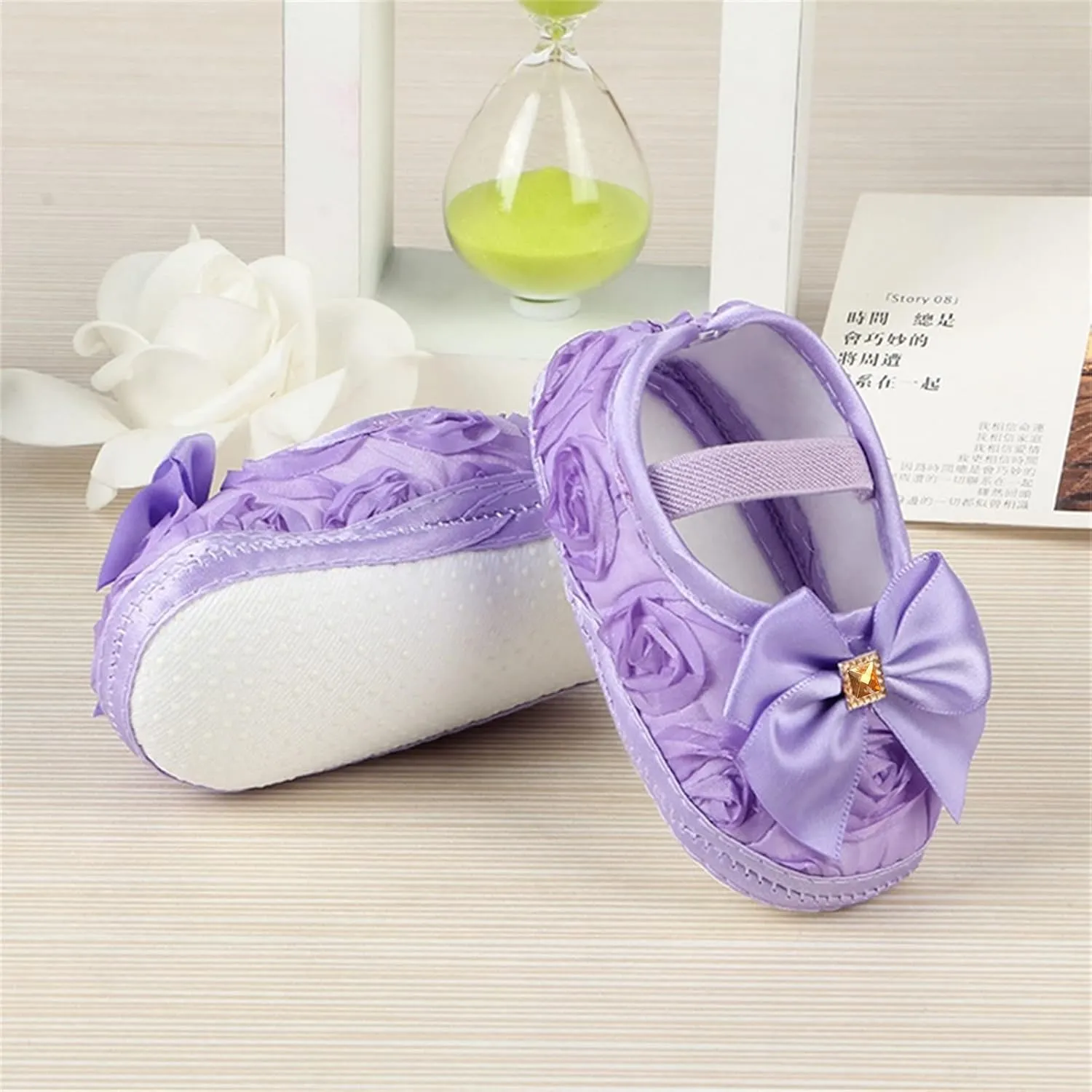 Spring and Summer Children Infant Toddler Shoes Girls Floor Sports Shoes Flower Upper Bow Light and Comfortable Princess Shoes Shoe for Toddler Boy