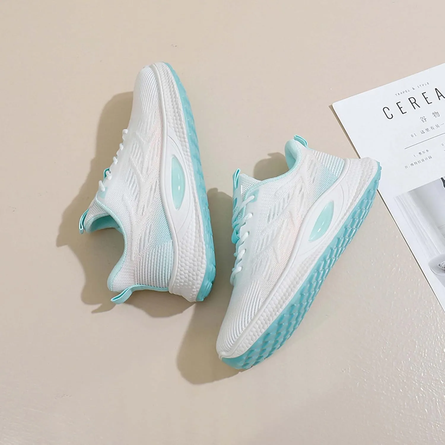 Spring Lightweight Anti Slip wear-Resistant Women's Shoes Large Outdoor Shoes Comfortable Travel Shoes Sports Shoes Running Shoes Casual Shoes Hiking Shoes Blue Ball Shoes Hiking Shoes