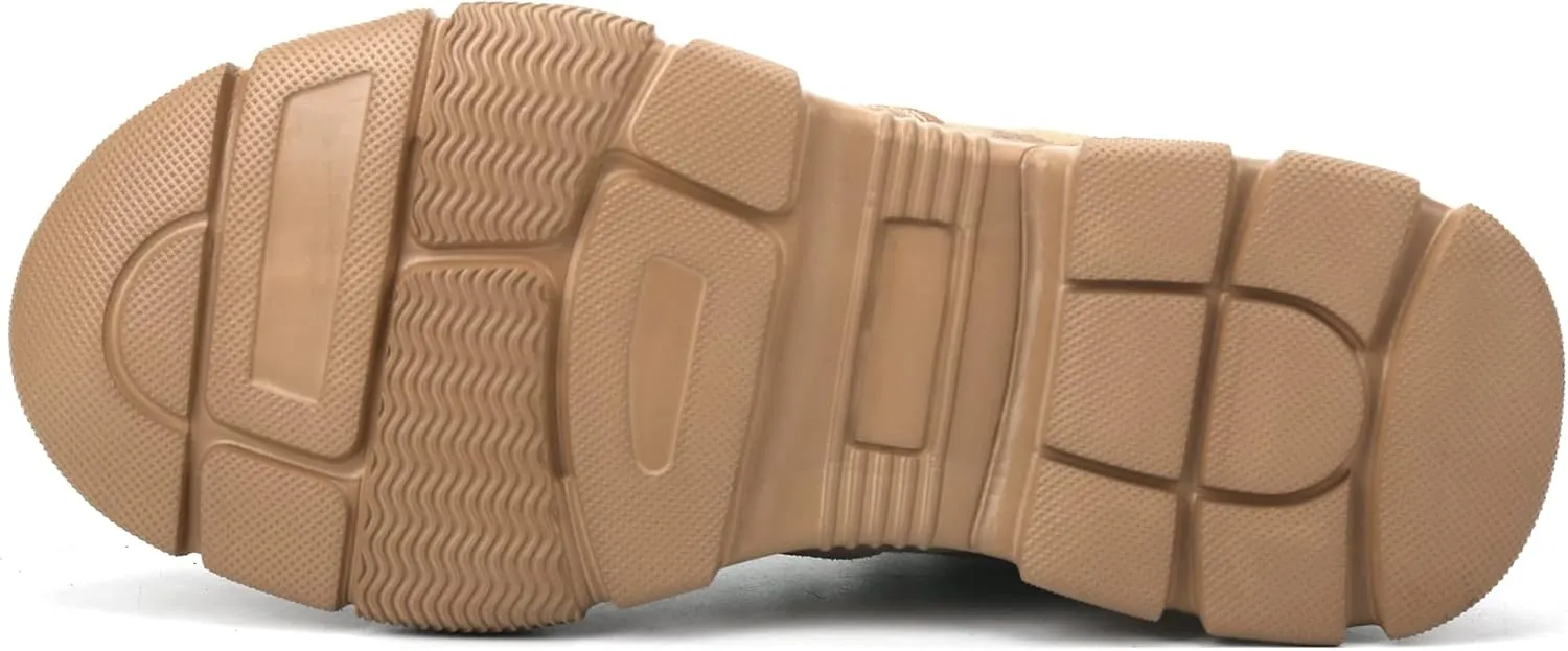 Steel Toe Work Safety Boots, Lightweight Mid-cut Industry Construction Composite Sneakers
