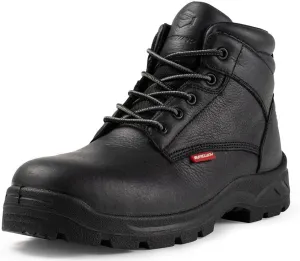 SUREWAY Mens Waterproof Steel/Soft Toe Work Boots/Shoes - Leather,Lace Up,Round Toe,Oil/Slip Resistant,Comfort EH Safety Industrial & Construction Boots