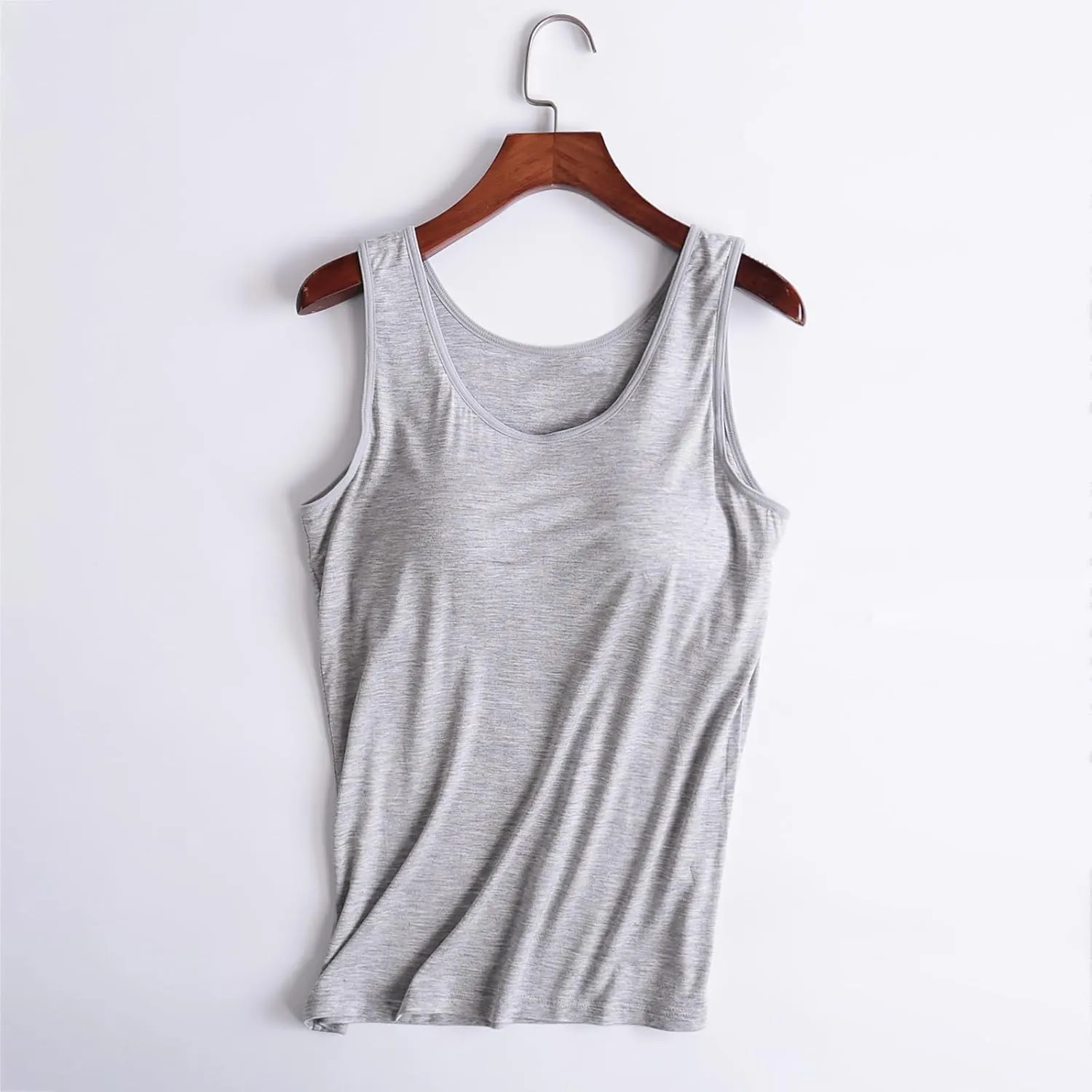Tank Top for Women with Built in Bra Spaghetti Strap Workout Yoga Camisole Tops Basic Padded Tank Tops Summer Clothes