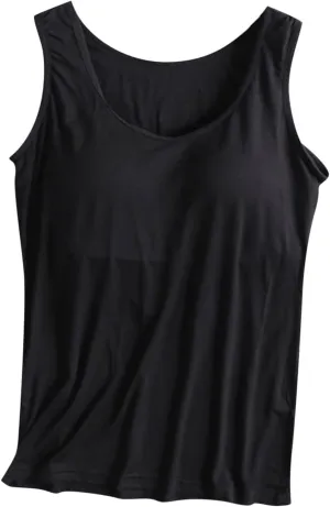 Tank Top for Women with Built in Bra Spaghetti Strap Workout Yoga Camisole Tops Basic Padded Tank Tops Summer Clothes