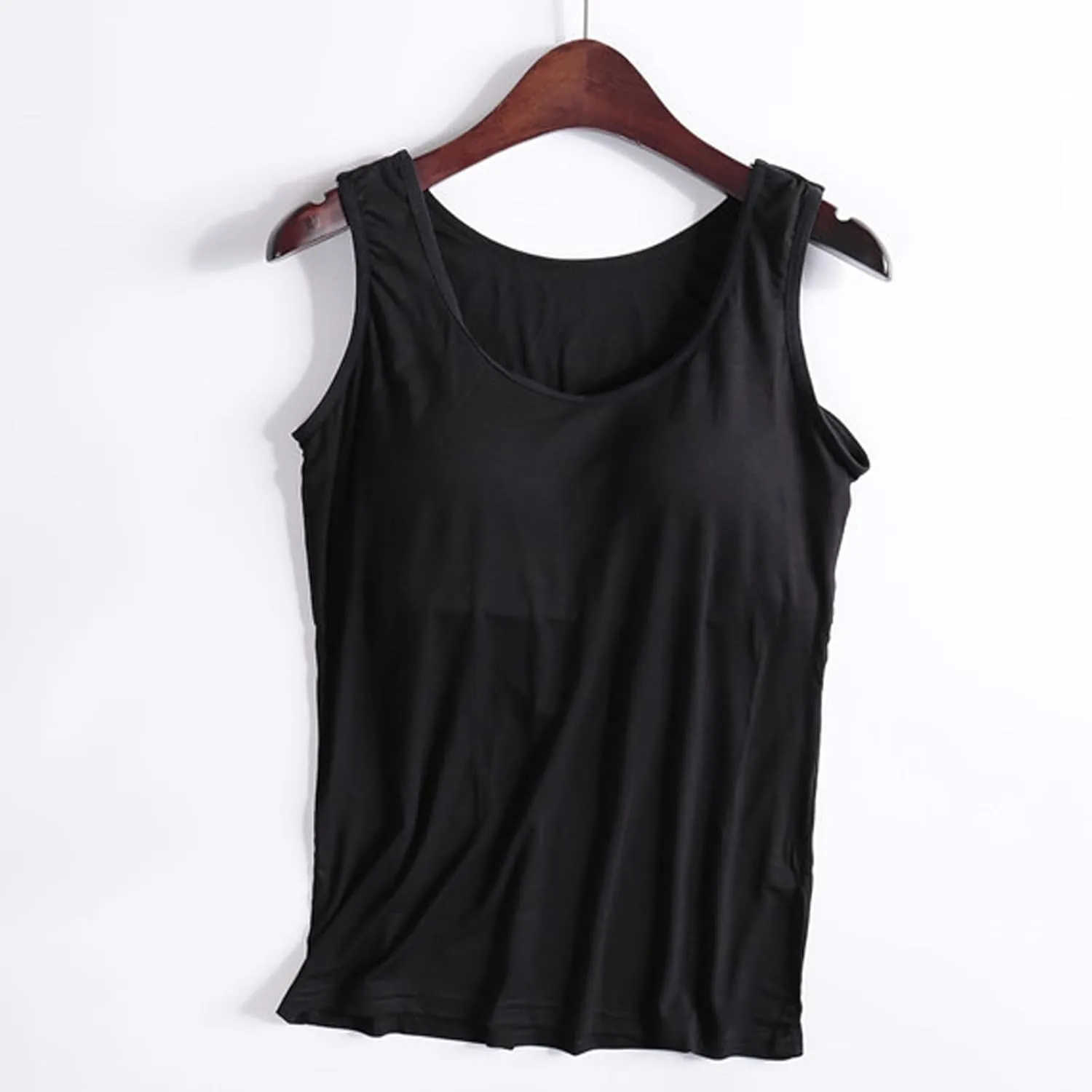 Tank Top for Women with Built in Bra Spaghetti Strap Workout Yoga Camisole Tops Basic Padded Tank Tops Summer Clothes