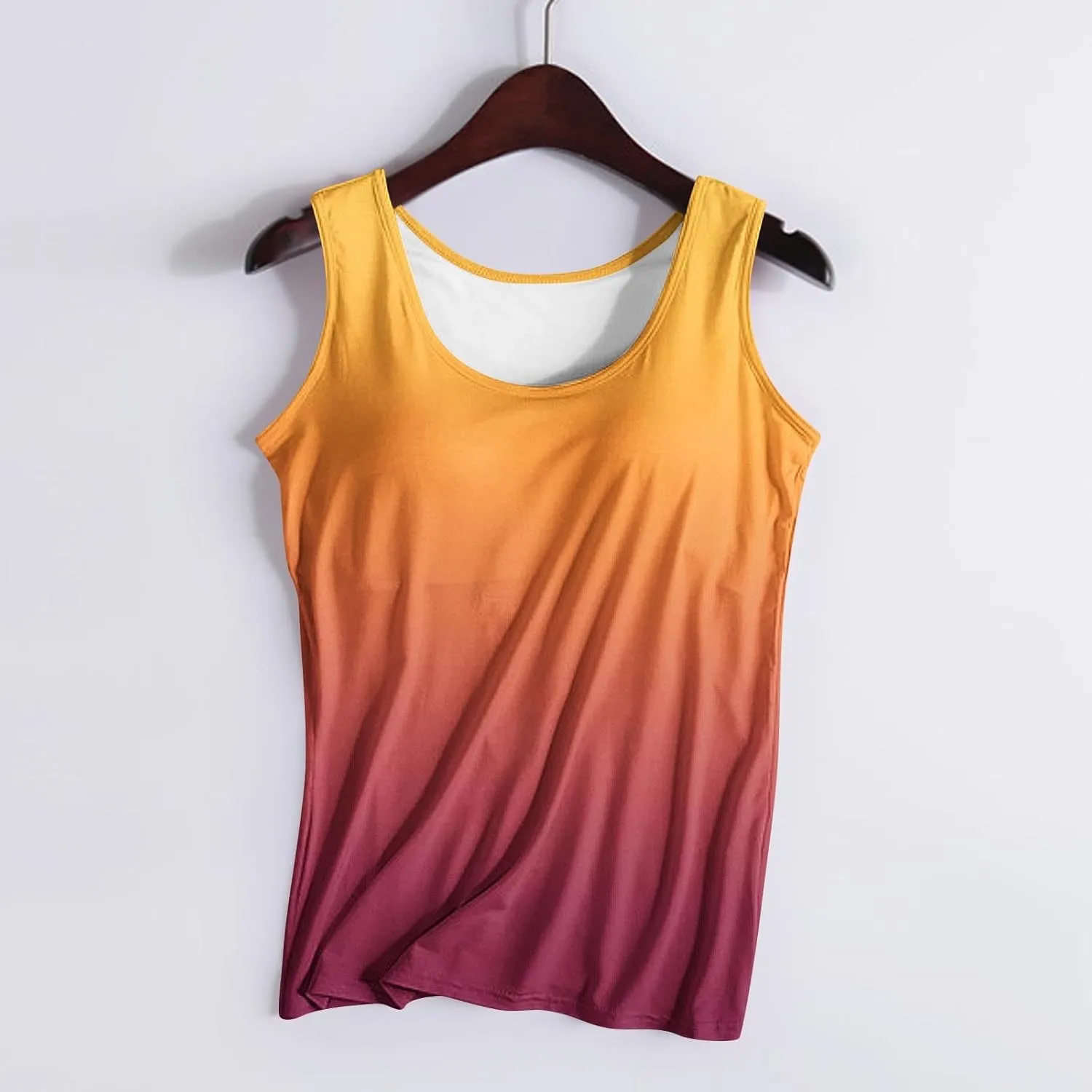 Tank Top with Built in Bra for Women Summer Sleeveless Basic Cami Shelf Bras Padded Workout Tanks Casual Undershirts
