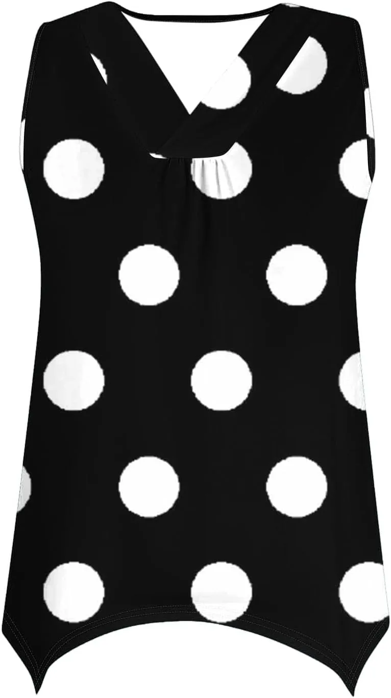 Tank Tops for Women Loose Fit Pleated Front Blouses Casual V Neck Sleeveless Summer Tops 2025 Trendy Tanks Outfits