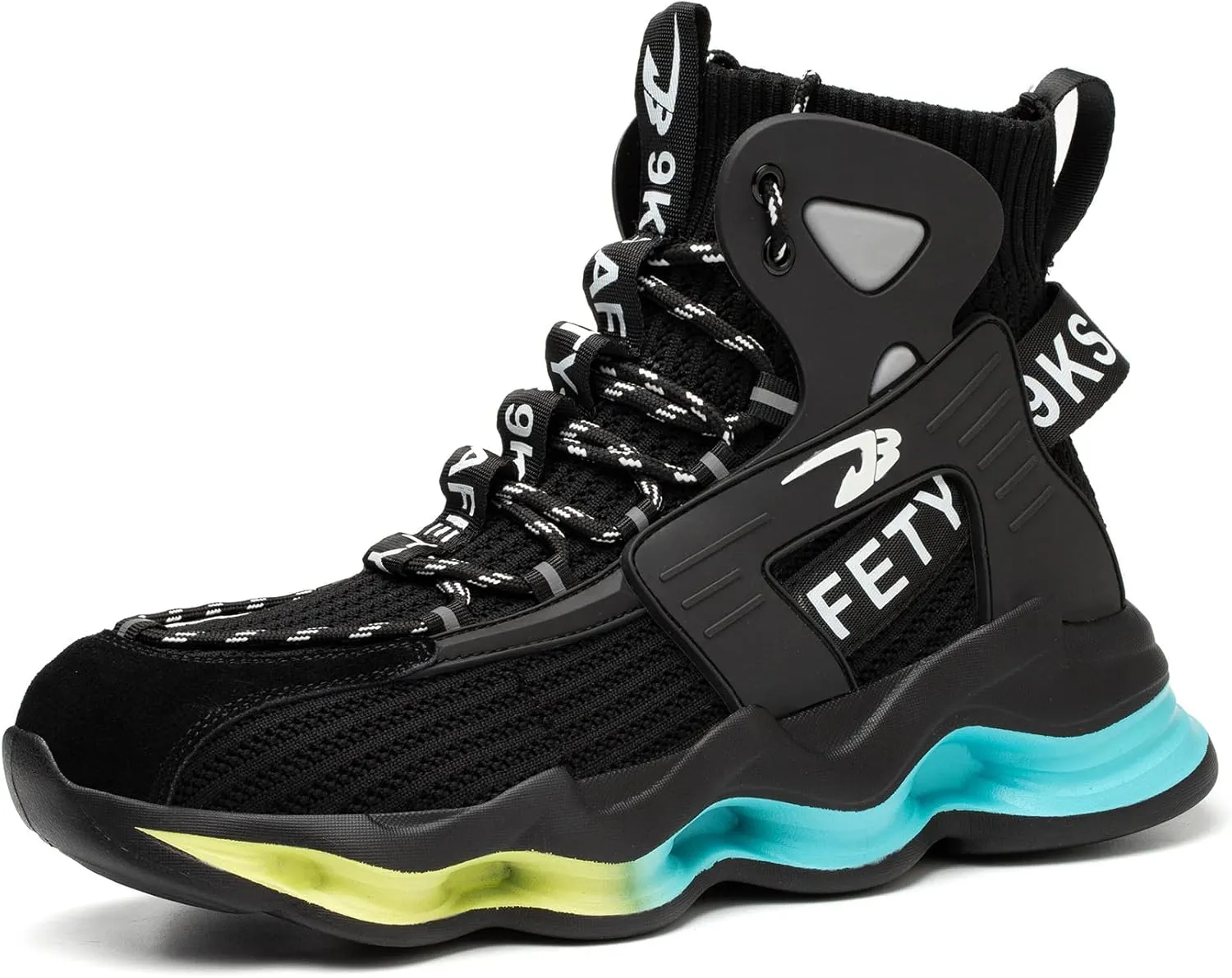 Tanleewa Steel Toe Boots for Men Lightweight Nonslip Work Shoes Anti-pierce Industrial Safety Sneakers Outdoor Hiking Boots