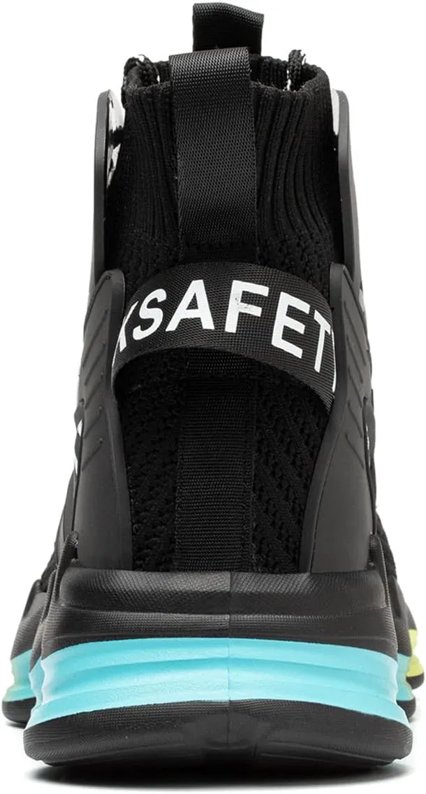 Tanleewa Steel Toe Boots for Men Lightweight Nonslip Work Shoes Anti-pierce Industrial Safety Sneakers Outdoor Hiking Boots
