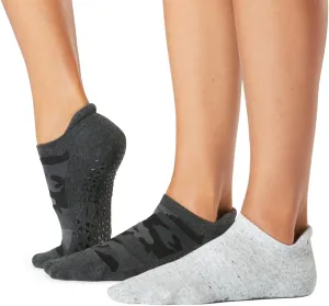 TAVI Womens Savvy Grip Socks, Multi-Pack - Pilates Socks with Grips for Women, Slipper Socks for Pilates, Yoga, and Ballet