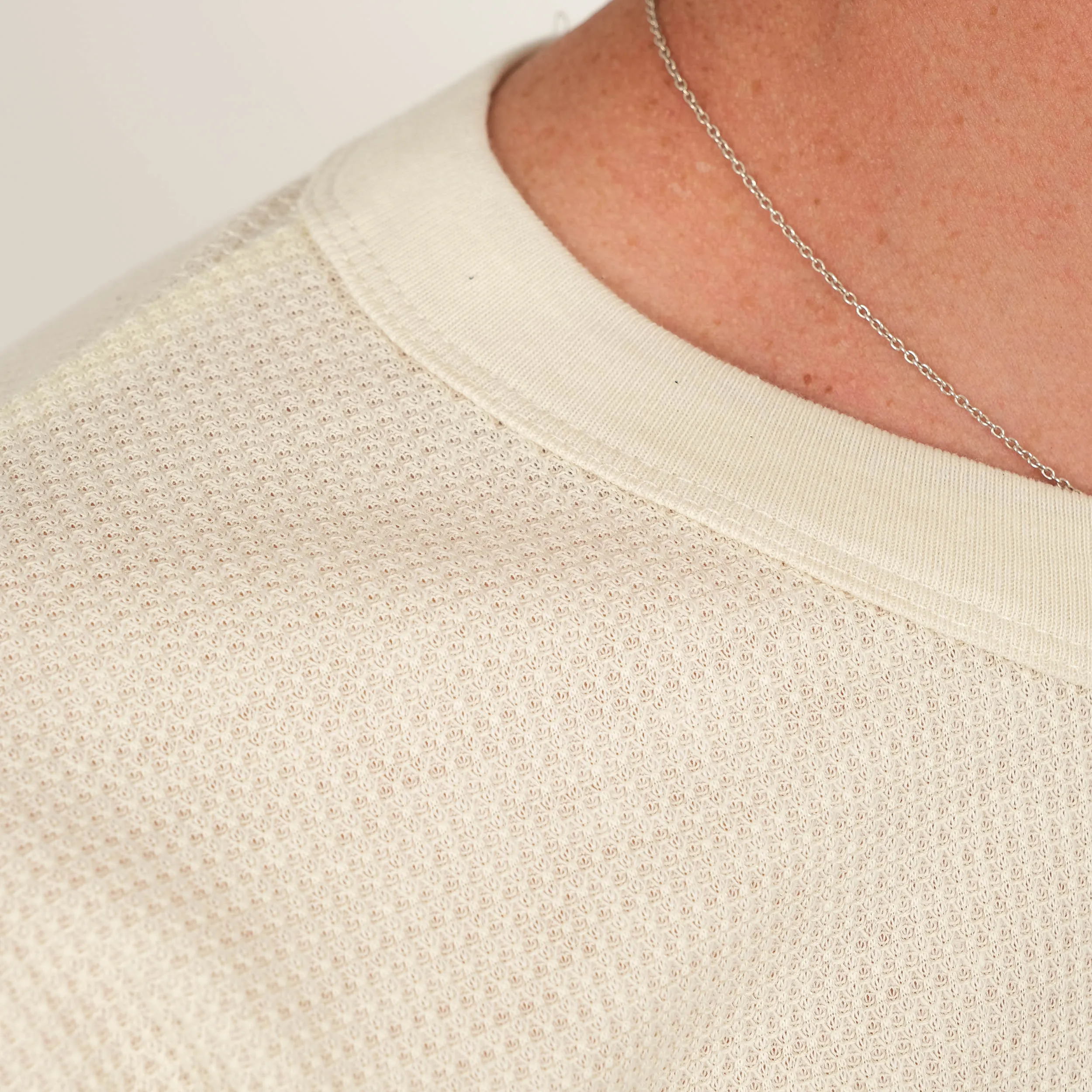 THERMAL WAFFLE KNIT TEE