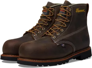 Thorogood American Heritage 6 Leather Waterproof Insulated Work Shoes for Men with Composite Shank Nano Safety Toe Oil and Slip-Resistant Outsole