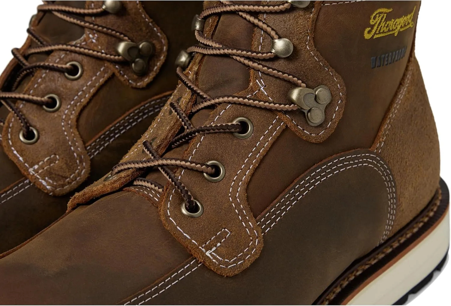 Thorogood Iron River 6 Leather Waterproof Work Shoes for Men with Composite Safety Toe Oil and Slip-Resistant Outsole