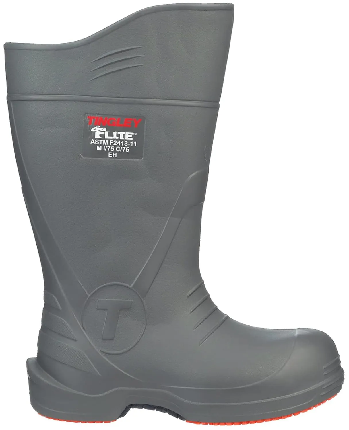 Tingley Flite 28259 Safety Toe Knee Boot with Safety-Loc Outsole, Mens 8 / Womens 10, Gray/Orange